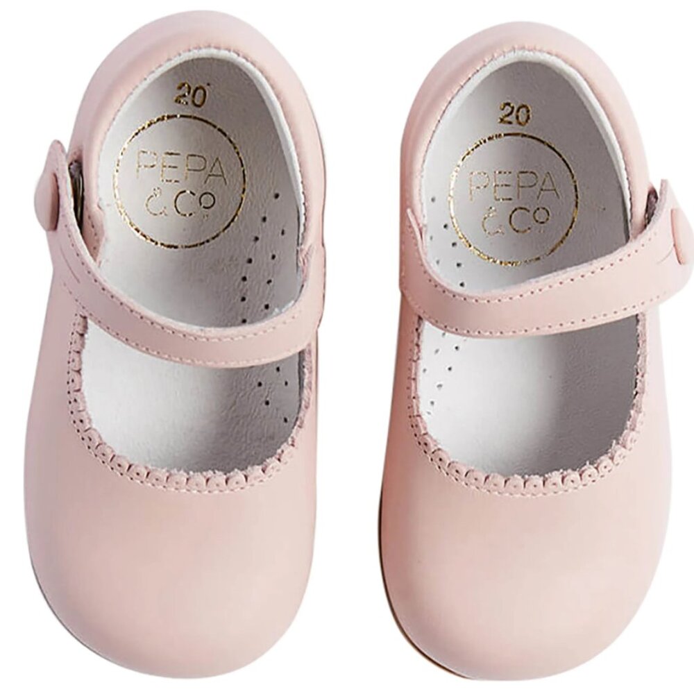 Pepa London Pink Baby Mary Jane Shoes, Size 21